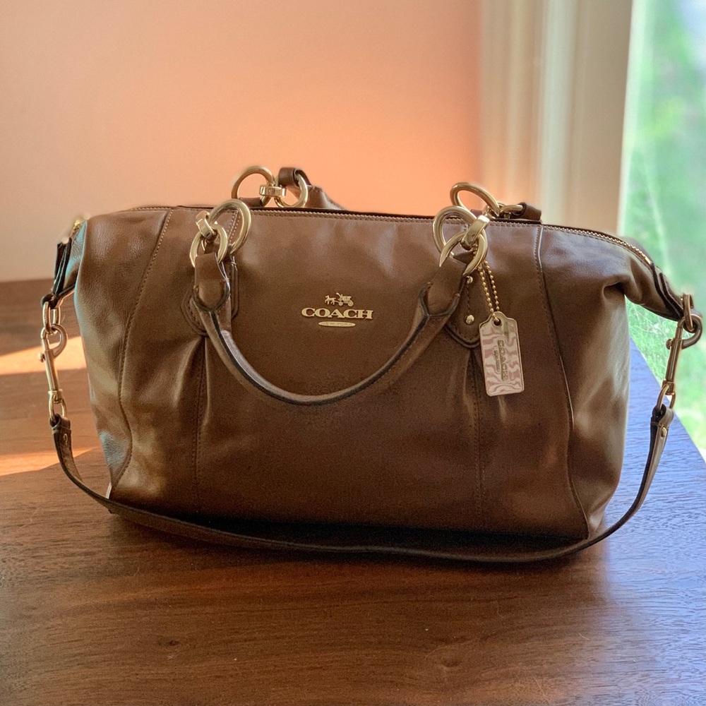 Coach | Women’s Colette Cognac Leather Satchel